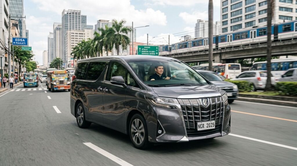How much does car rental with a driver cost in Manila in 2025?