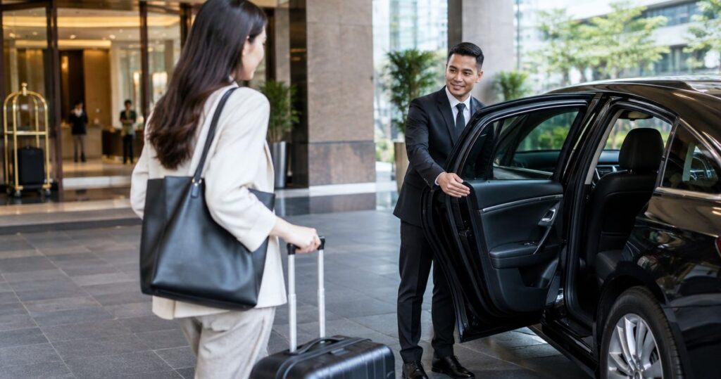 Planning hotel pickups with a rental car and driver in Manila